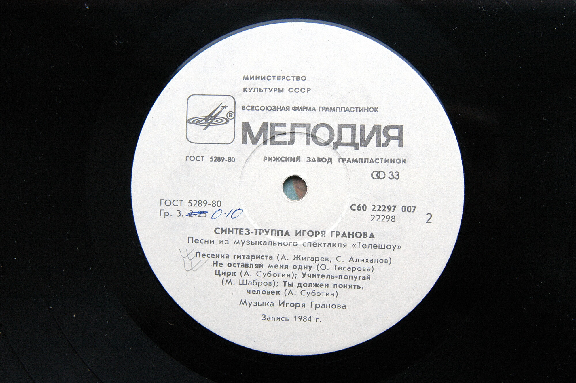 Синтез-труппа Игоря Гранова - Песни из музыкального спектакля "Телешоу"