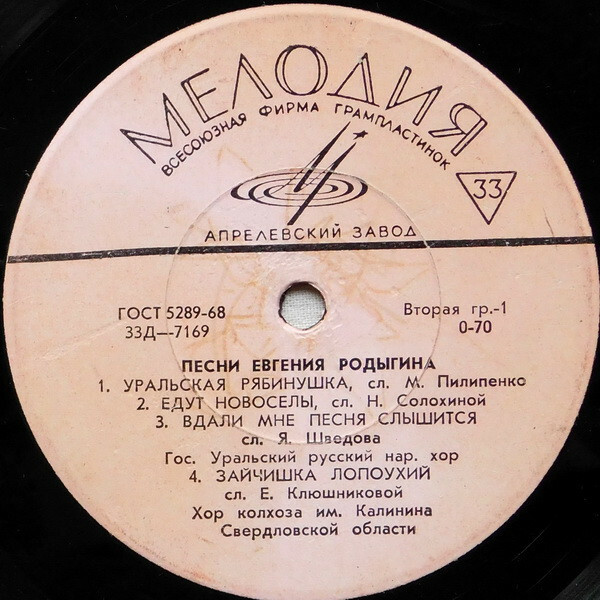 Песни Евгения Родыгина
