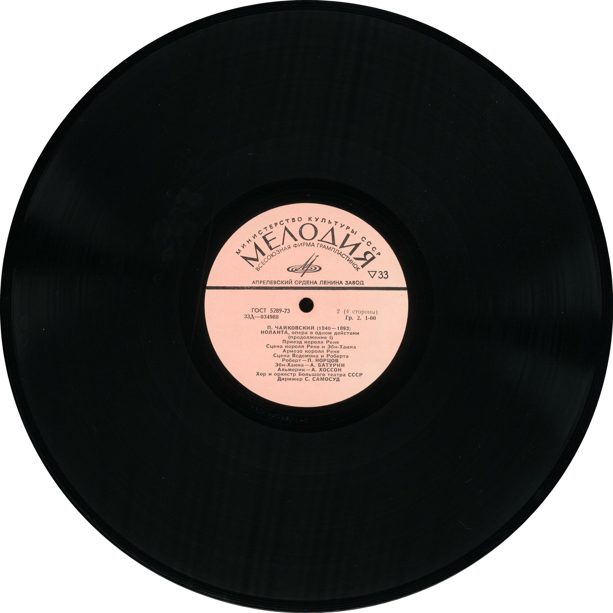 П. ЧАЙКОВСКИЙ. "Иоланта", опера в одном действии