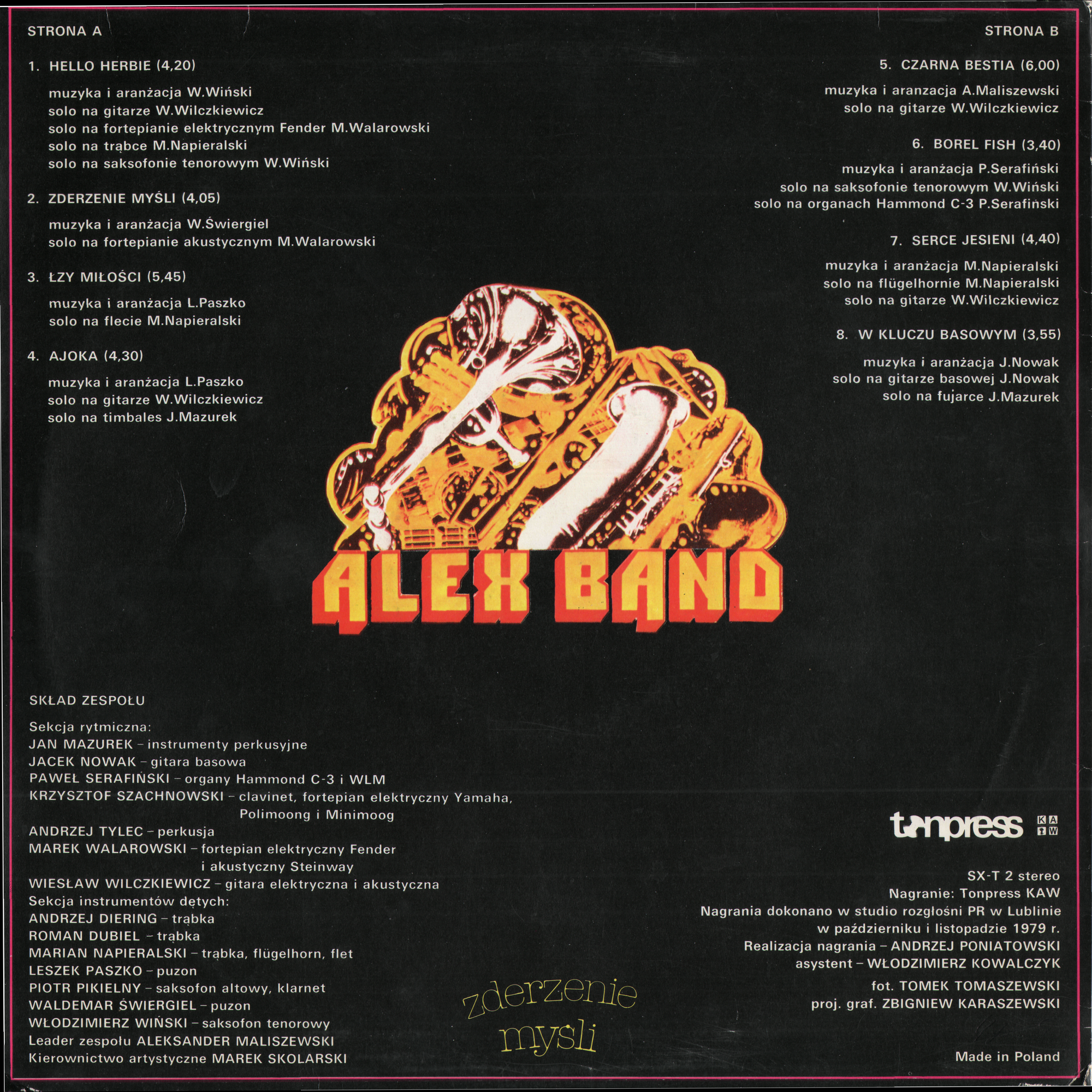 Alex Band  ‎– Zderzenie Myśli [по заказу польской фирмы TONPRESS, SX-T2]
