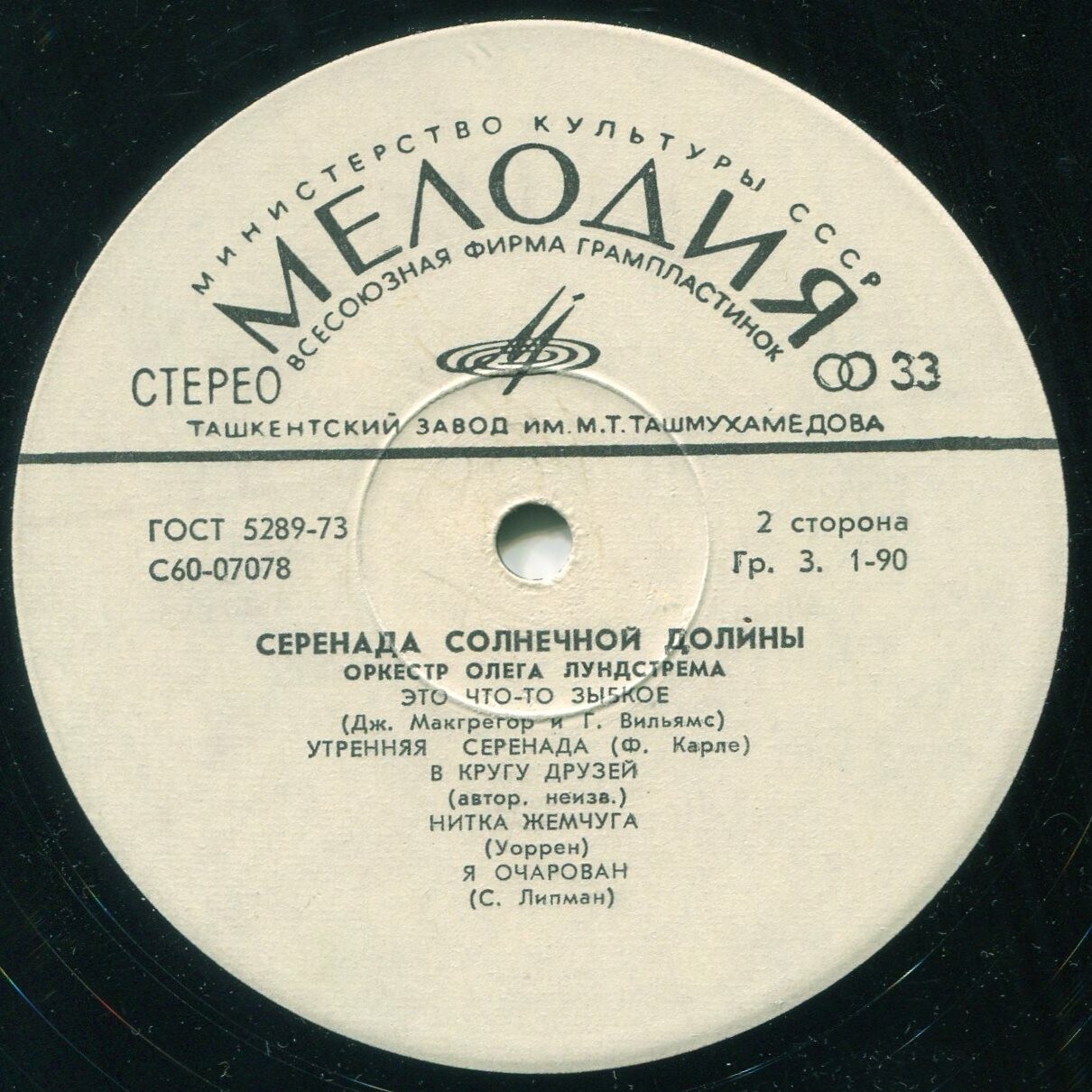 Оркестр Олега Лундстрема — Серенада солнечной долины