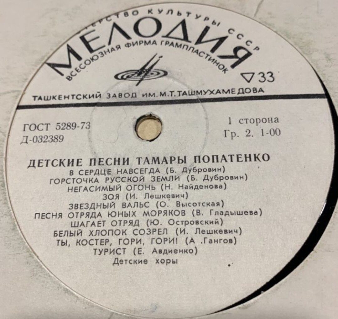 Тамара ПОПАТЕНКО. Детские песни. Исполняет детский хор