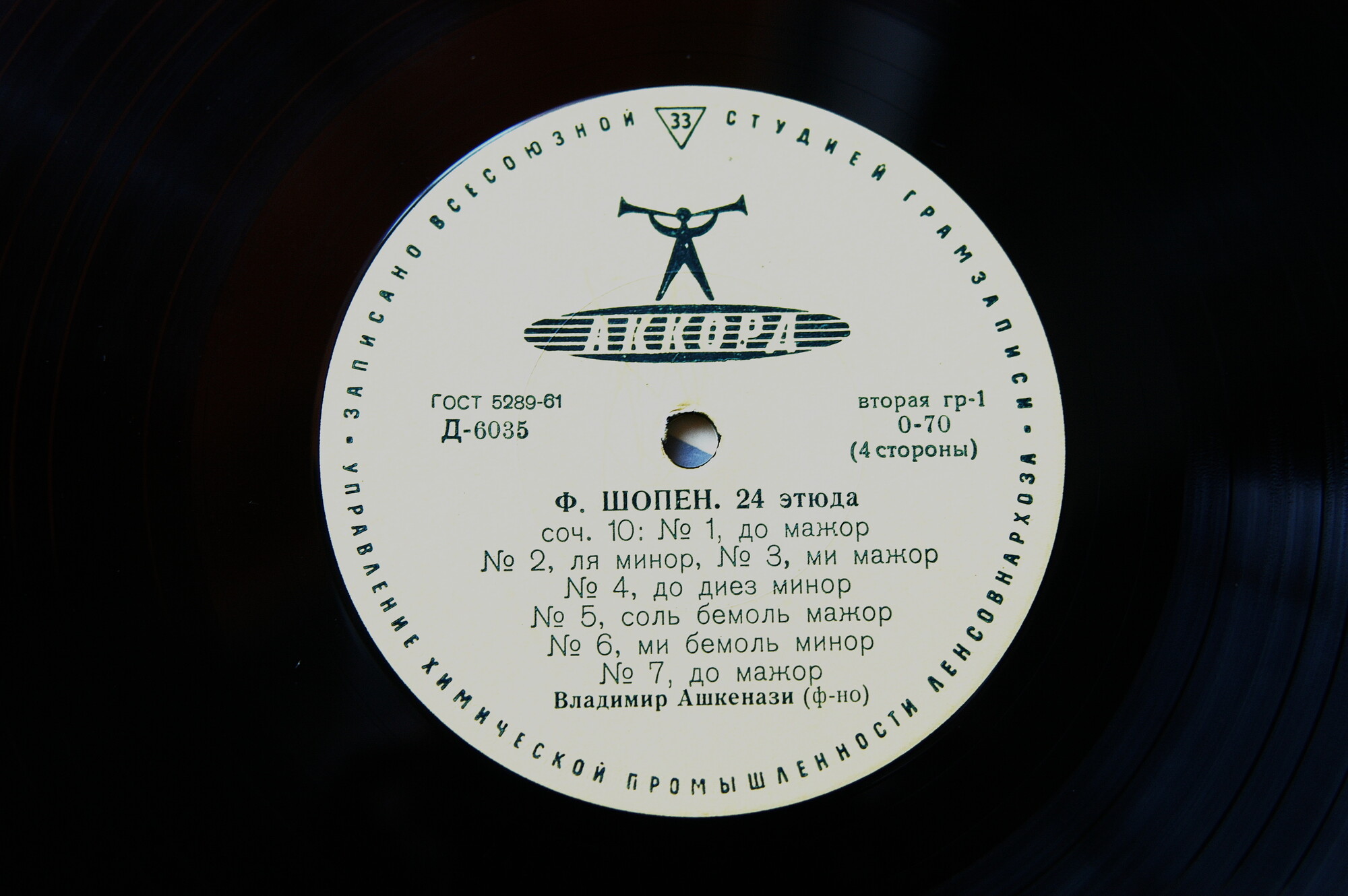 Ф. ШОПЕН Двадцать четыре этюда (В. Ашкенази, ф-но)