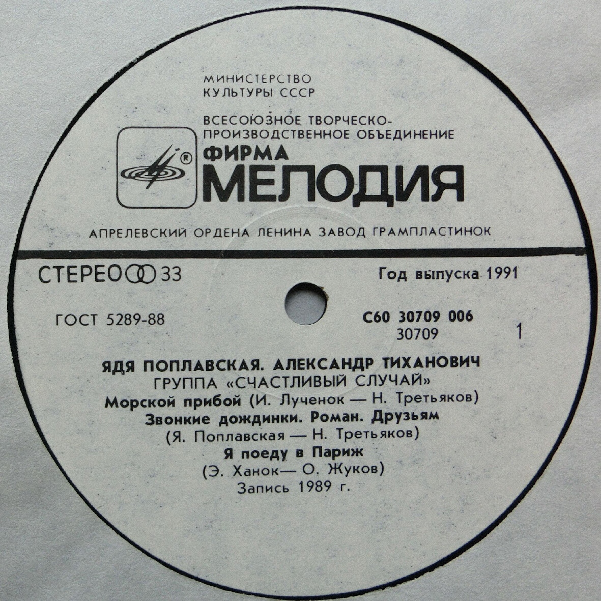 Ядя ПОПЛАВСКАЯ, Александр ТИХАНОВИЧ, группа "СЧАСТЛИВЫЙ СЛУЧАЙ"