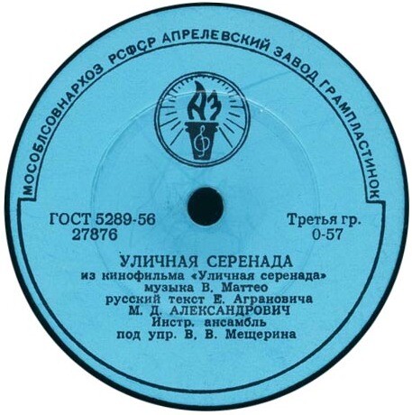 М. Александрович — Уличная серенада / Скажите, как по-итальянски — «Любовь»