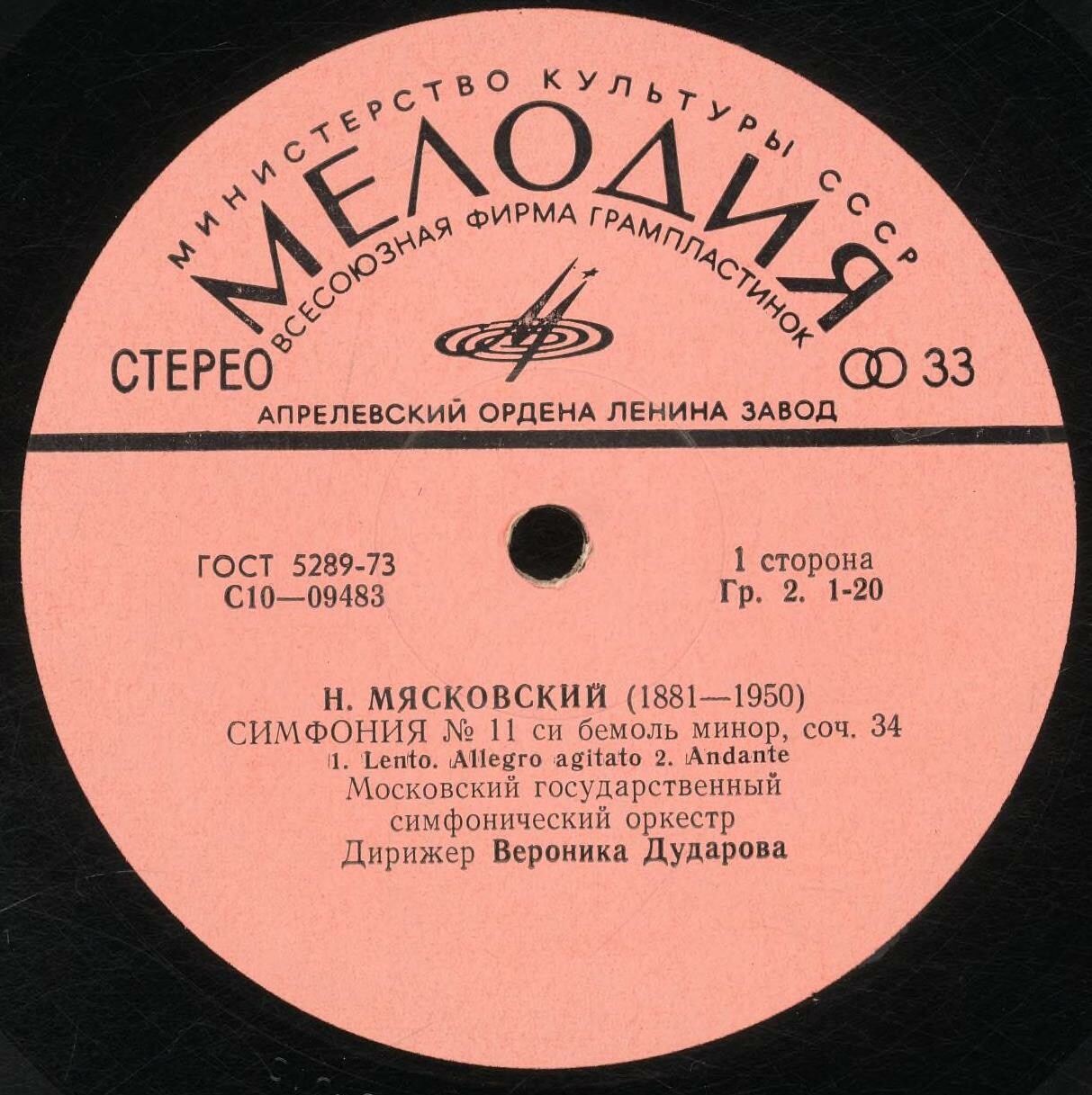 Н. МЯСКОВСКИЙ. Симфония № 11. Две пьесы для струнного оркестра