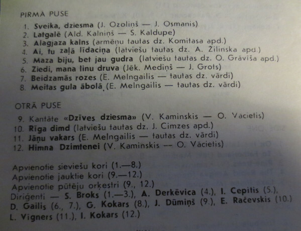 Юбилейный праздник песни / Jubilejas dziesmu svētki (1873—1973), (3 пластинки)
