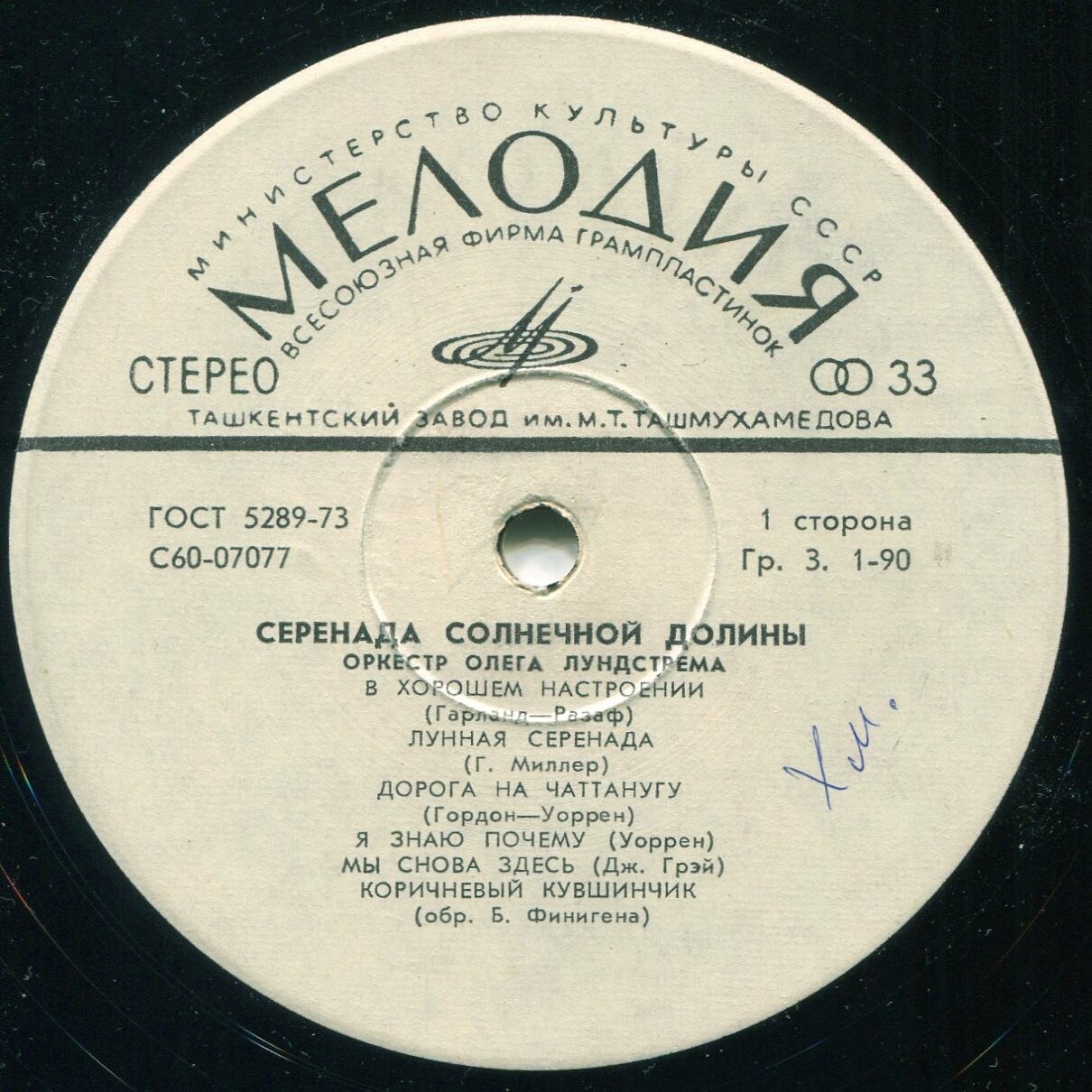 Оркестр Олега Лундстрема — Серенада солнечной долины