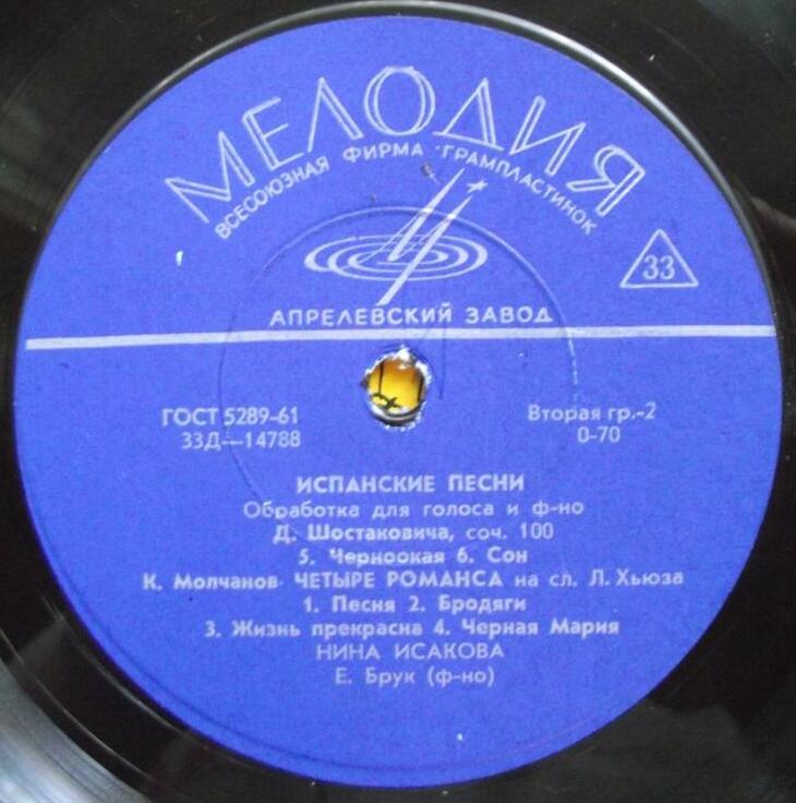 Испанские песни. Нина Исакова