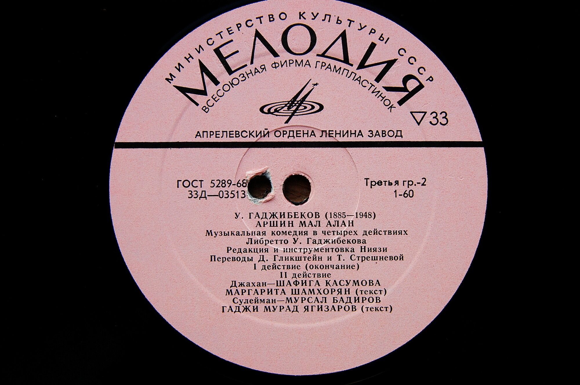 У. Гаджибеков. «Аршин мал алан», музыкальная комедия (на русском языке)