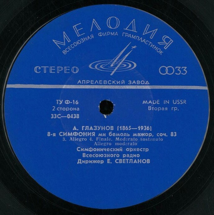А. ГЛАЗУНОВ. Симфония № 8 ми бемоль мажор, соч. 83 (Е. Светланов)