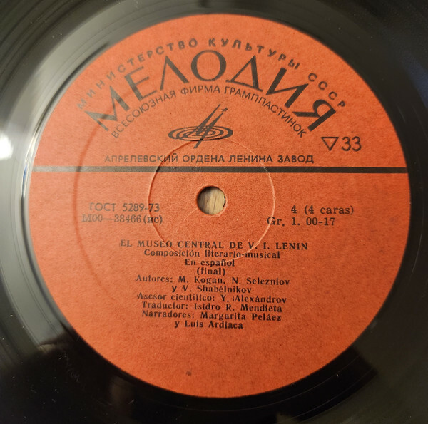 ЦЕНТРАЛЬНЫЙ МУЗЕЙ им. В.И. ЛЕНИНА - на испанском языке