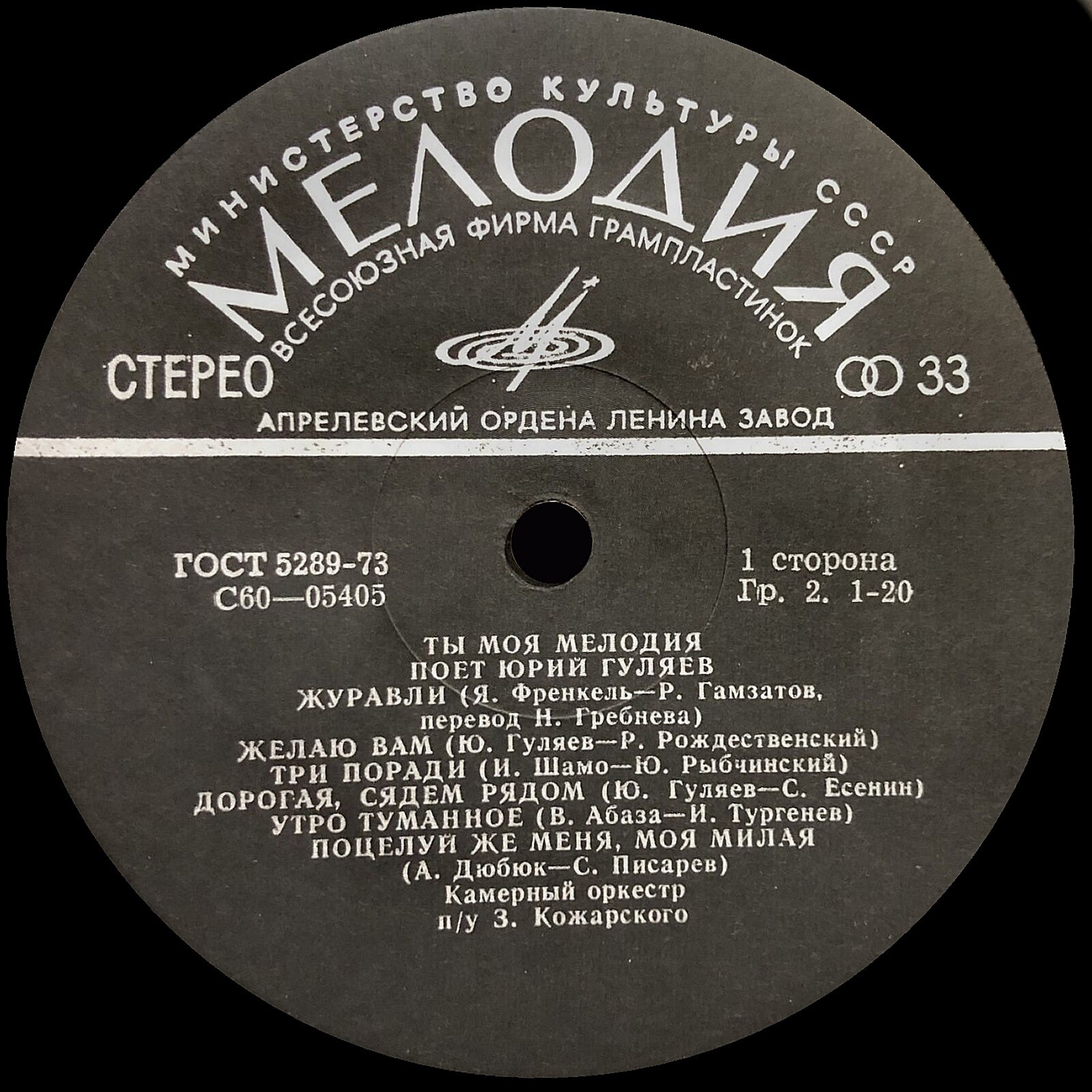 «Ты, моя мелодия». Поет Юрий ГУЛЯЕВ