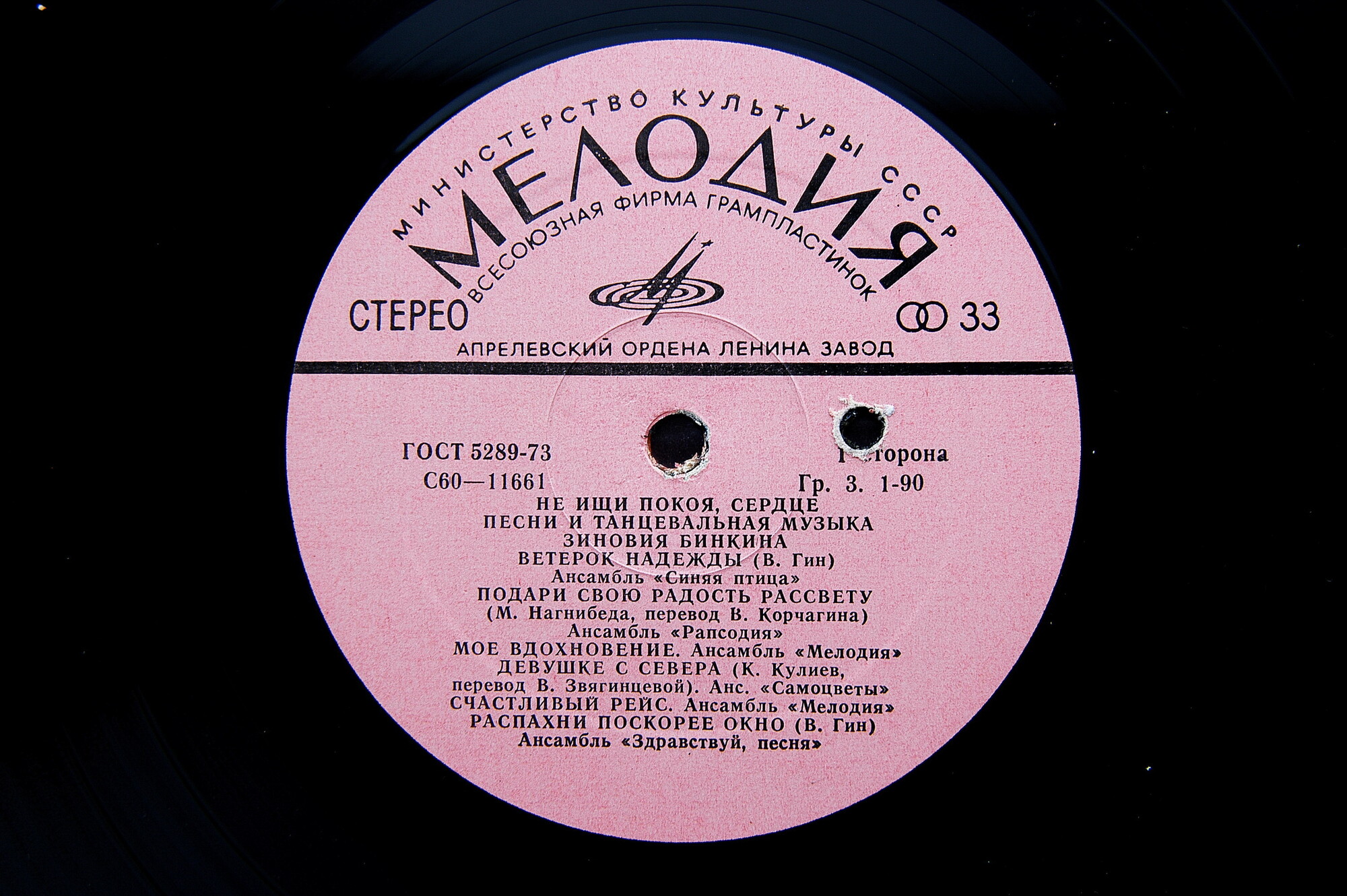 "Не ищи покоя, сердце". Песни и танцевальная музыка Зиновия БИНКИНА