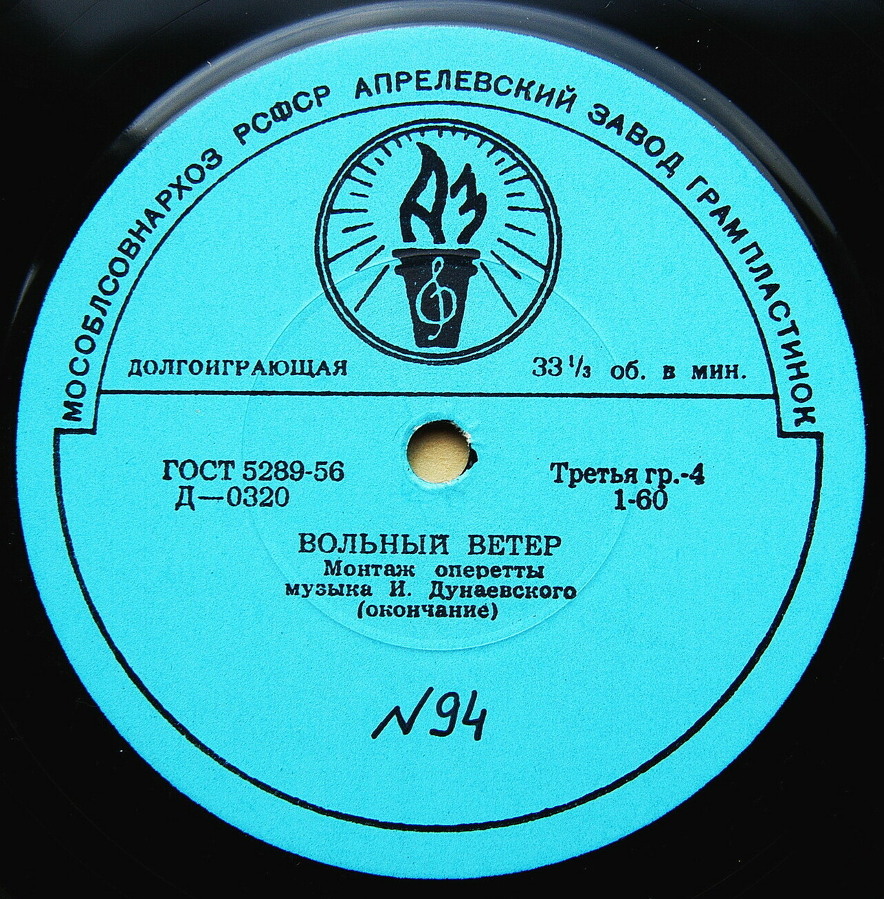 И. ДУНАЕВСКИЙ (1900–1955): «Вольный ветер», монтаж оперетты