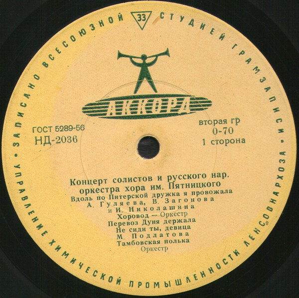 КОНЦЕРТ СОЛИСТОВ И РУССКОГО НАРОДНОГО ОРКЕСТРА ХОРА им. ПЯТНИЦКОГО, дирижер В. Хватов