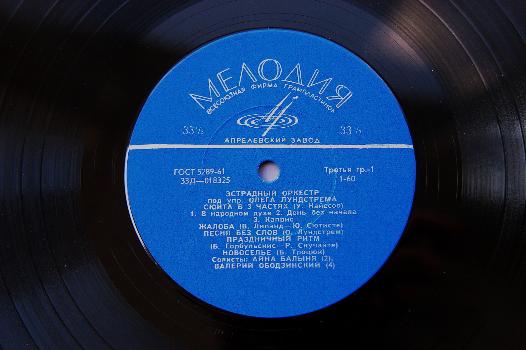 ЭСТРАДНЫЙ ОРКЕСТР п/у О. ЛУНДСТРЕМА