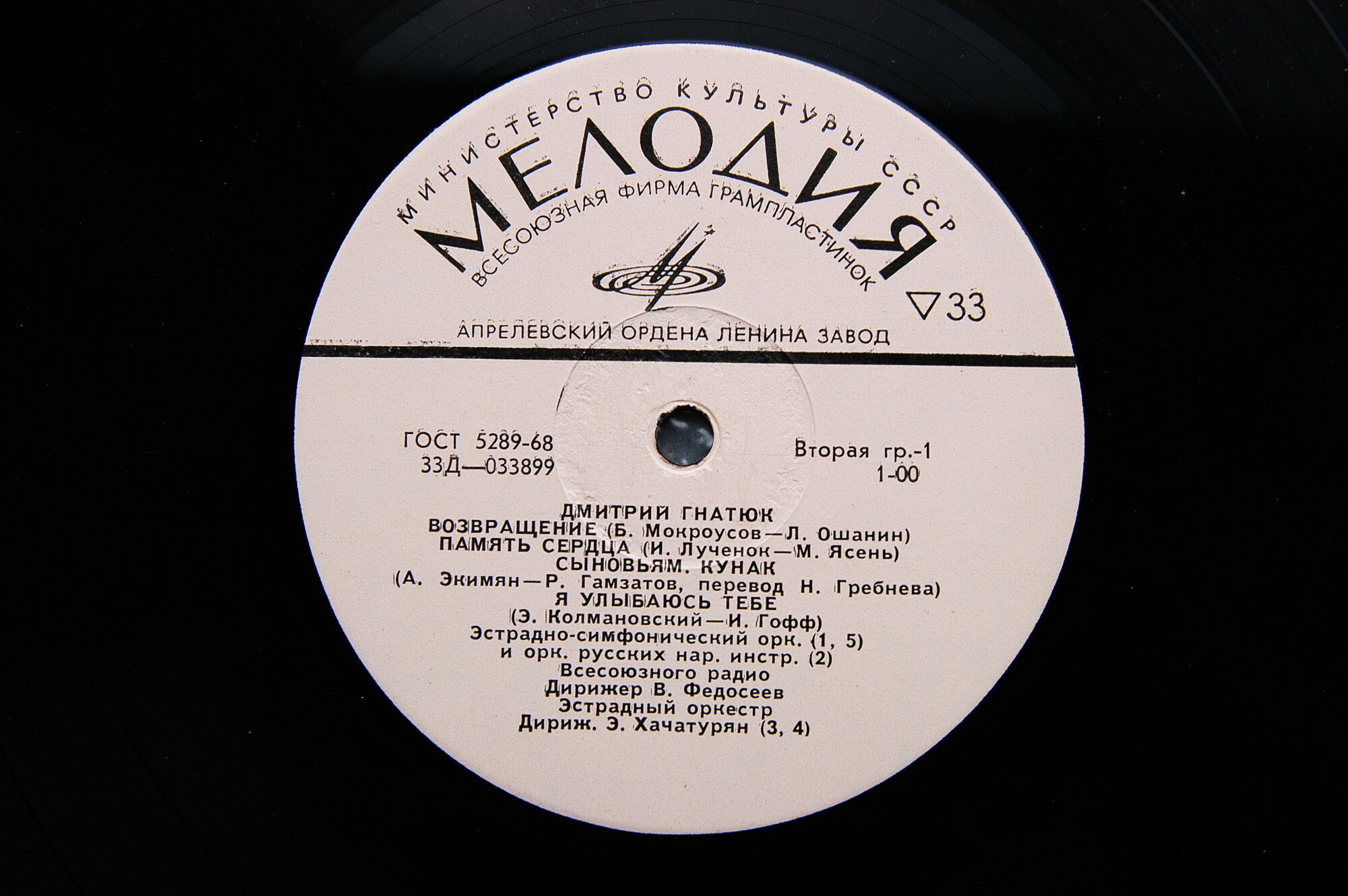 Поёт Дмитрий Гнатюк