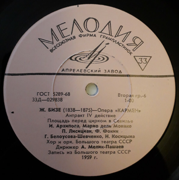 Ж. БИЗЕ (1838–1875) «Кармен», опера в 4-х действиях