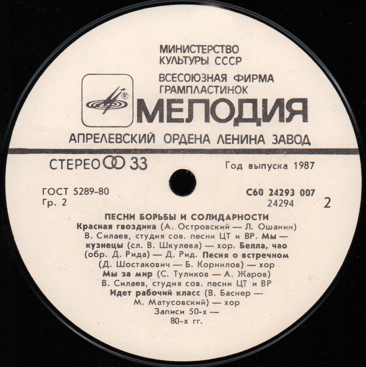 «Товарищ песня». XVIII съезду профсоюзов СССР посвящается