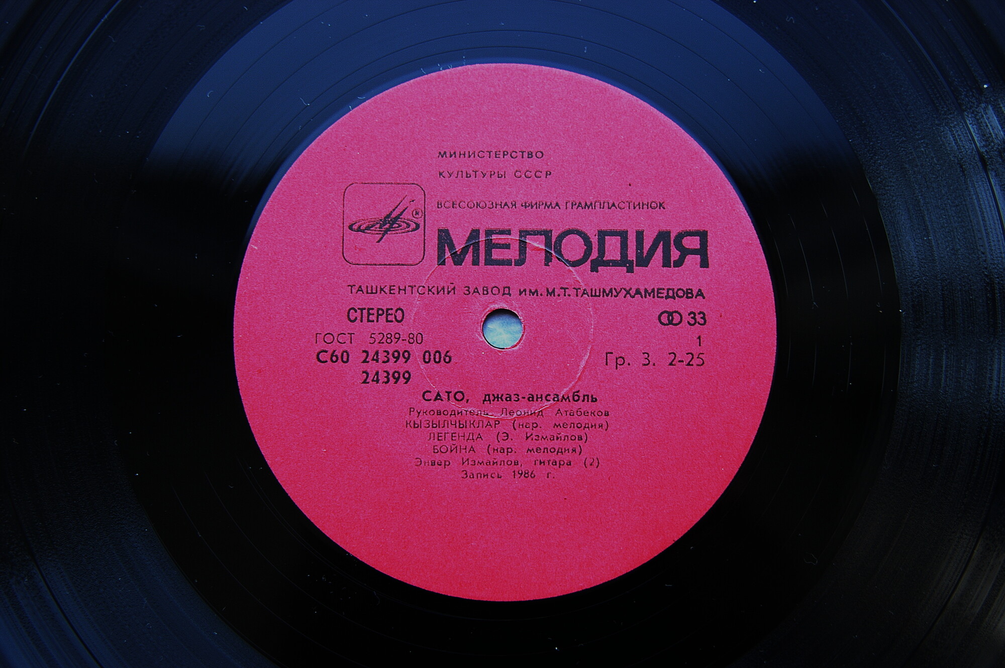 ДЖАЗ-АНСАМБЛЬ «САТО», руководитель Леонид Атабеков. «Легенда»