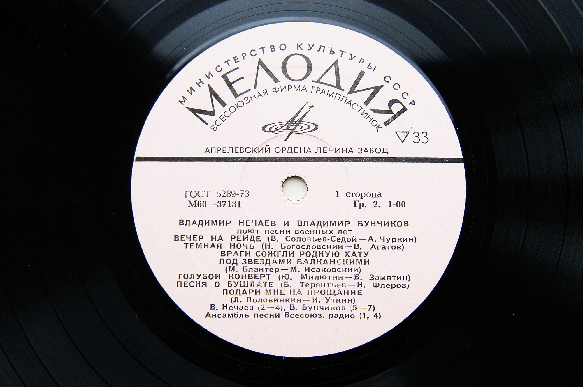 ВЛАДИМИР НЕЧАЕВ и ВЛАДИМИР БУНЧИКОВ поют песни военных лет