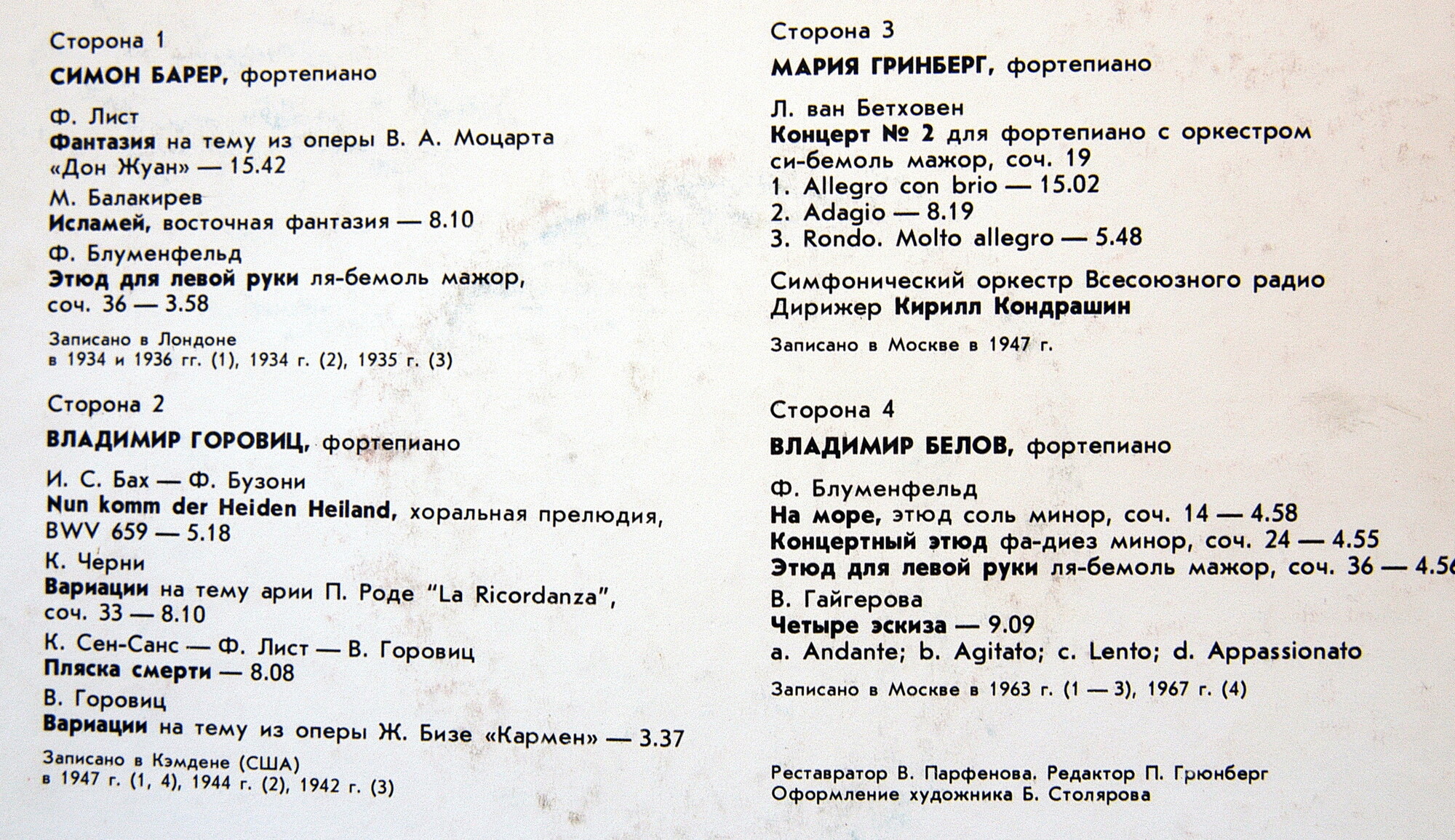 Ученики Ф. М. Блуменфельда