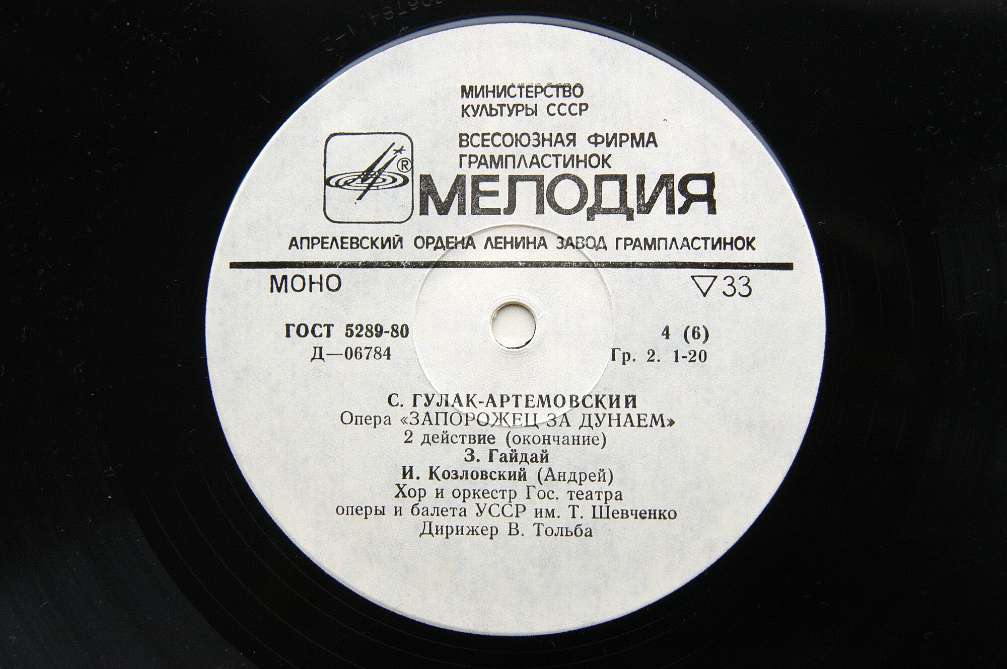 С. Гулак-Артемовский. Опера «Запорожец за Дунаем»
