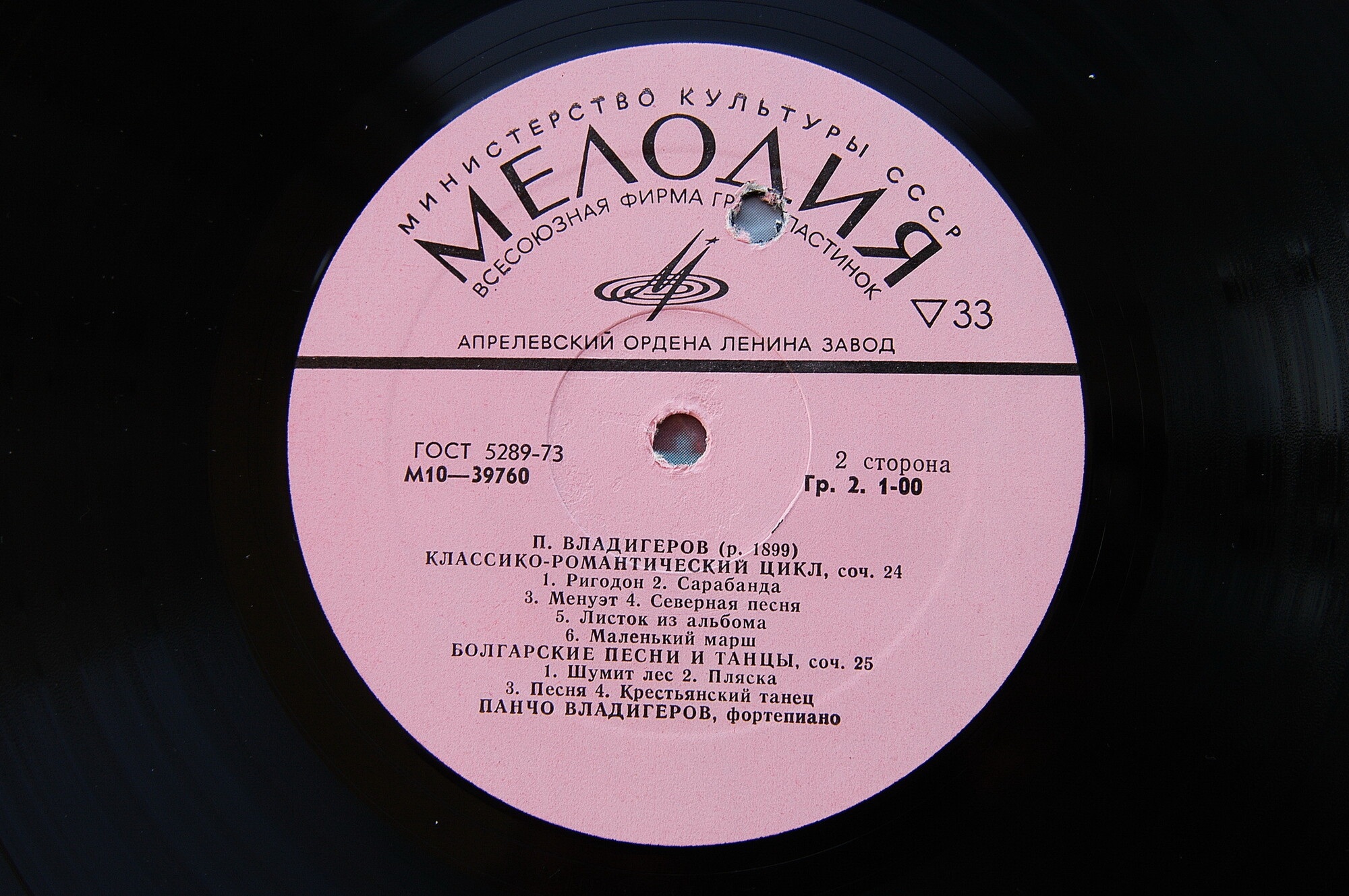П. ВЛАДИГЕРОВ (1899)