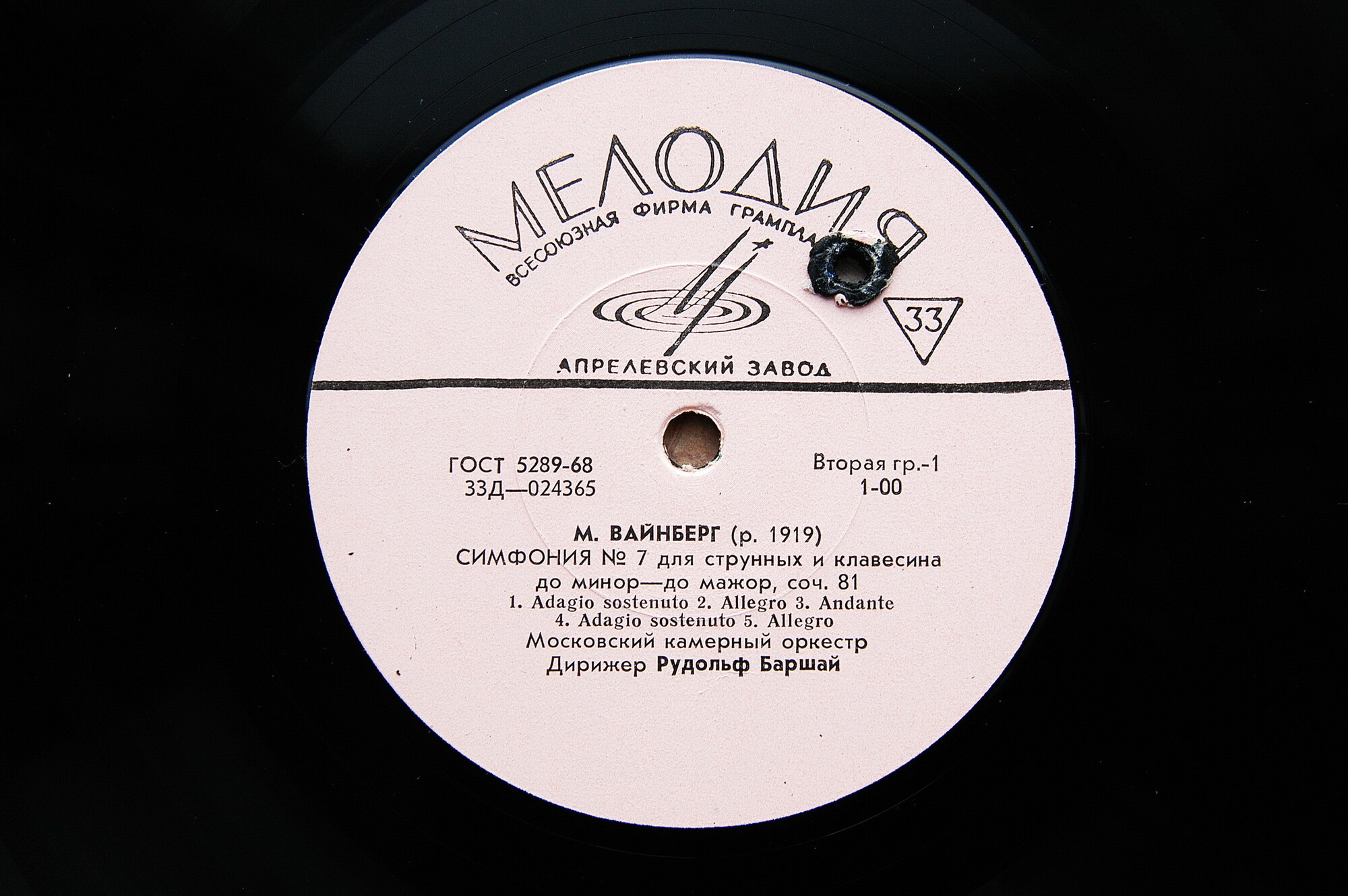 М. ВАЙНБЕРГ (р. 1919) / Б. ЧАЙКОВСКИЙ (р. 1925)