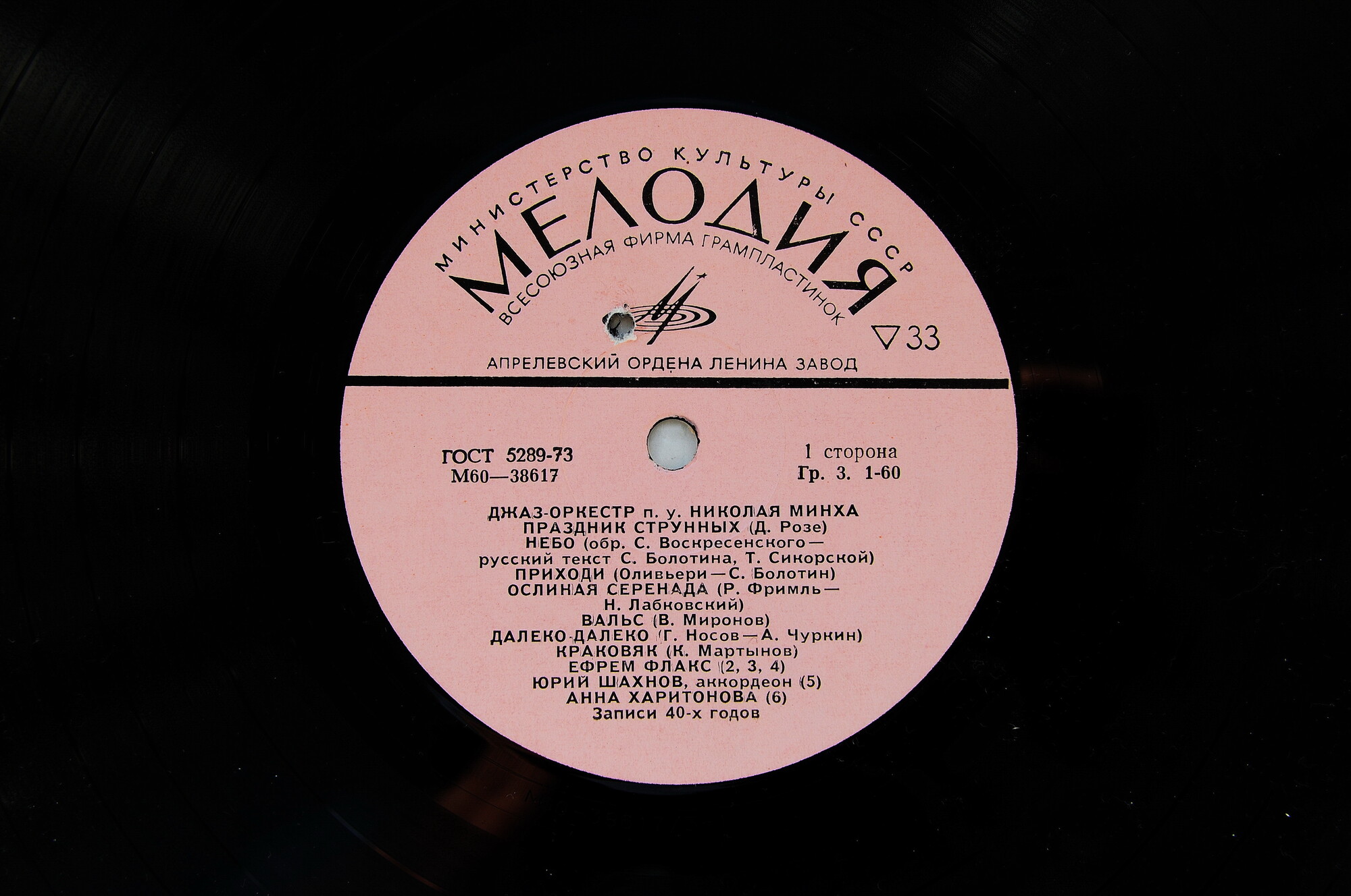 ДЖАЗ-ОРКЕСТР П/У НИКОЛАЯ МИНХА