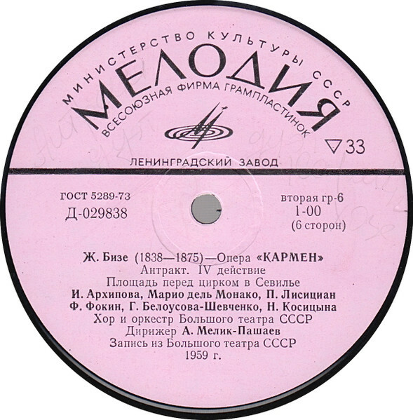 Ж. БИЗЕ (1838–1875) «Кармен», опера в 4-х действиях