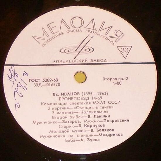 Вс. ИВАНОВ Пьеса "Бронепоезд 14-69" (композиция спектакля МХАТ СССР)