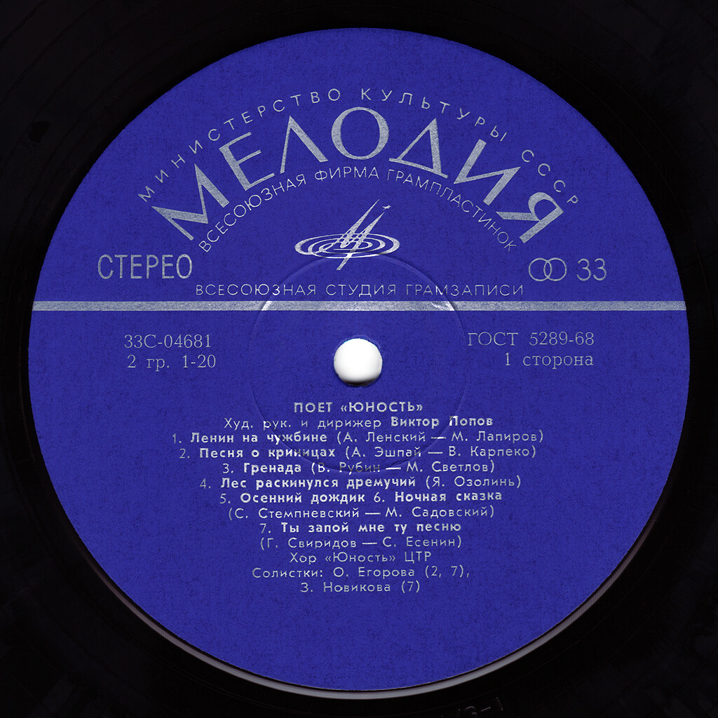 Поет "Юность"