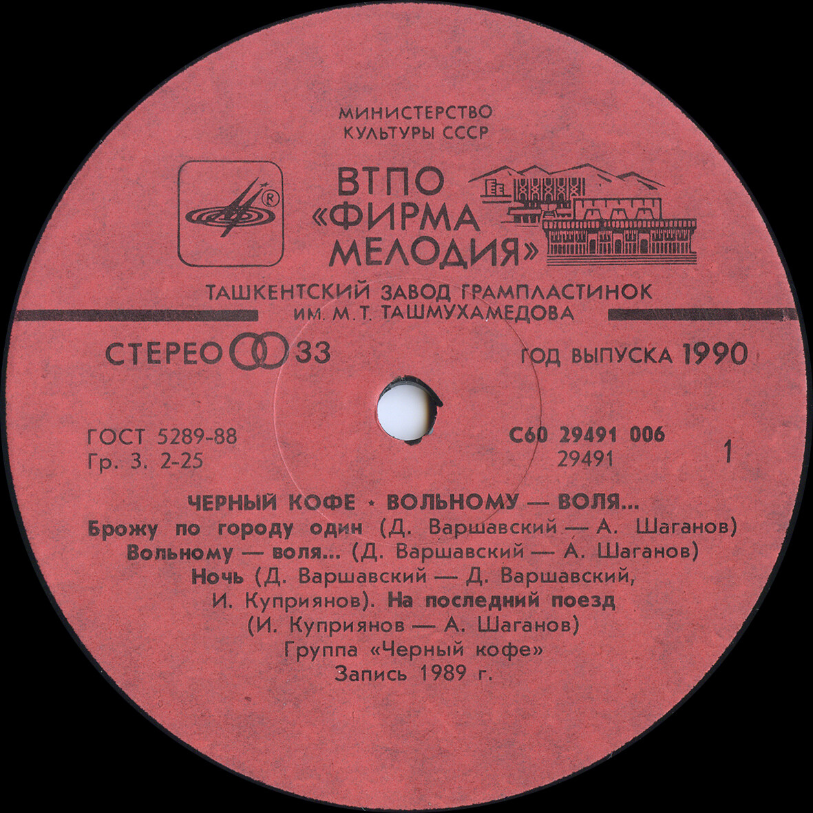 Группа "ЧЕРНЫЙ КОФЕ". «Вольному — воля»