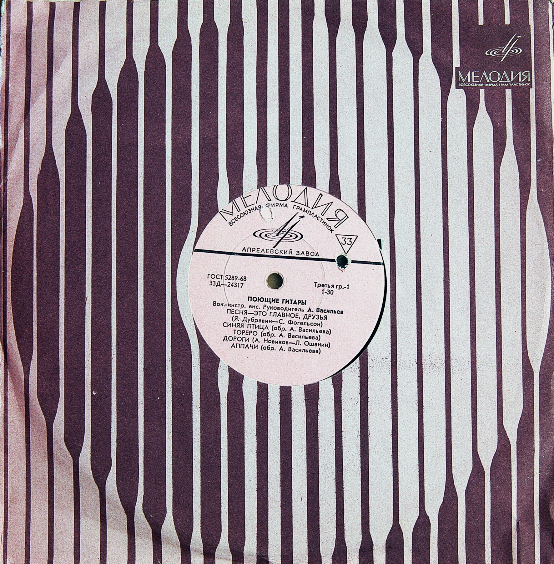 ВИА "Поющие гитары", рук. А. Васильев