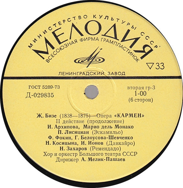 Ж. БИЗЕ (1838–1875) «Кармен», опера в 4-х действиях