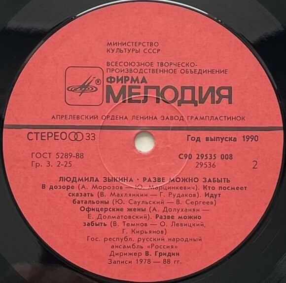 Людмила ЗЫКИНА. Разве можно забыть...