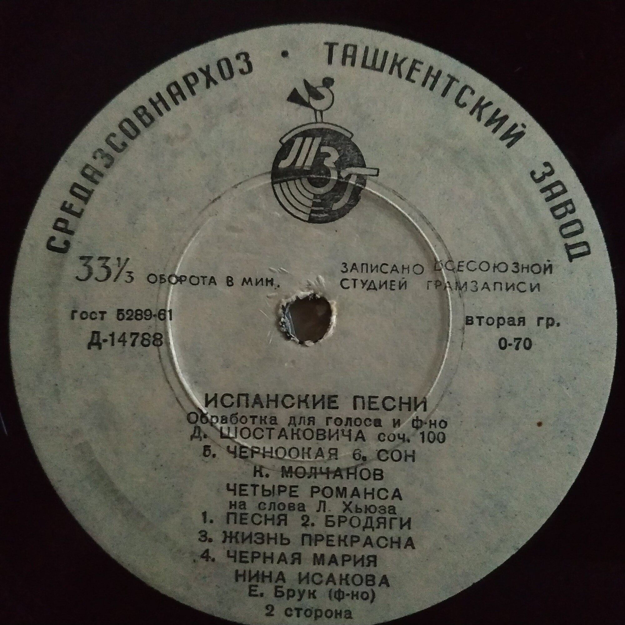 Испанские песни. Нина Исакова