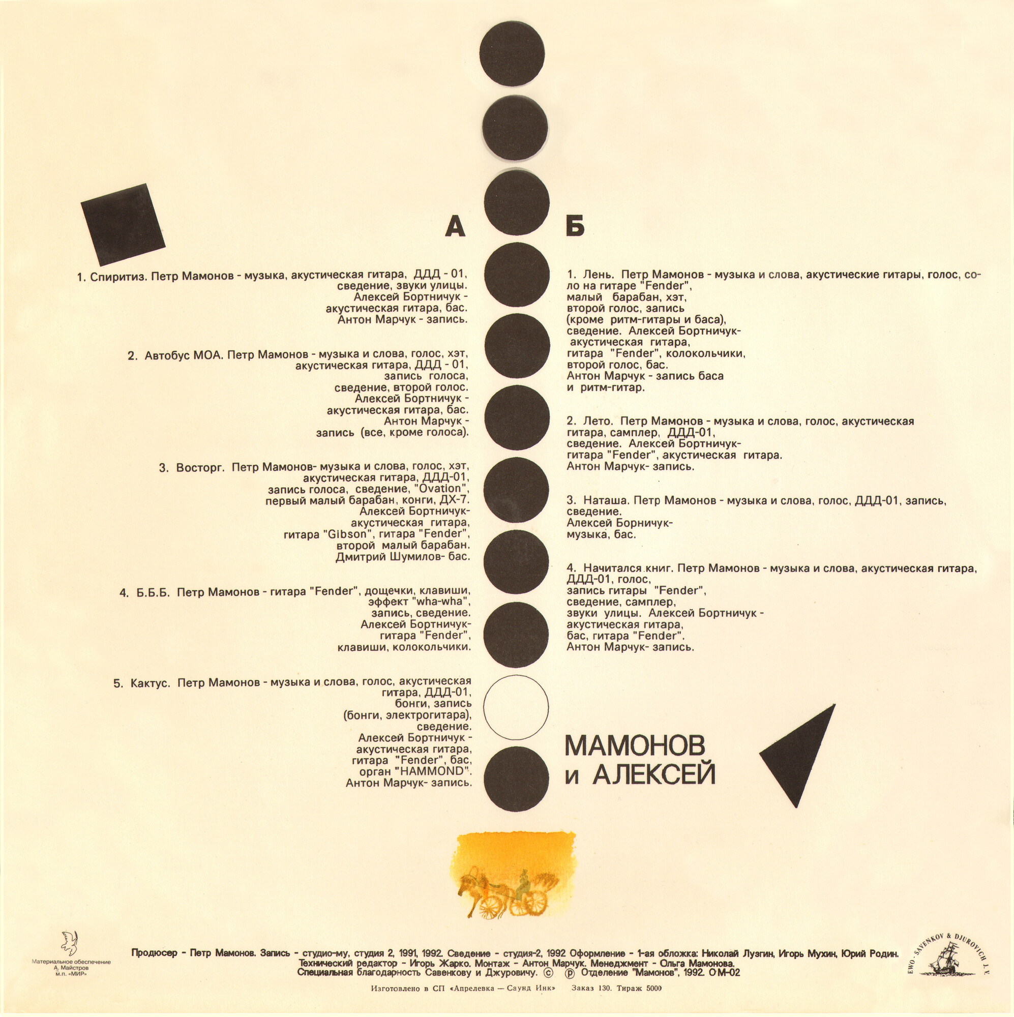 ГРУППА «ЗВУКИ МУ». «Мамонов и Алексей»