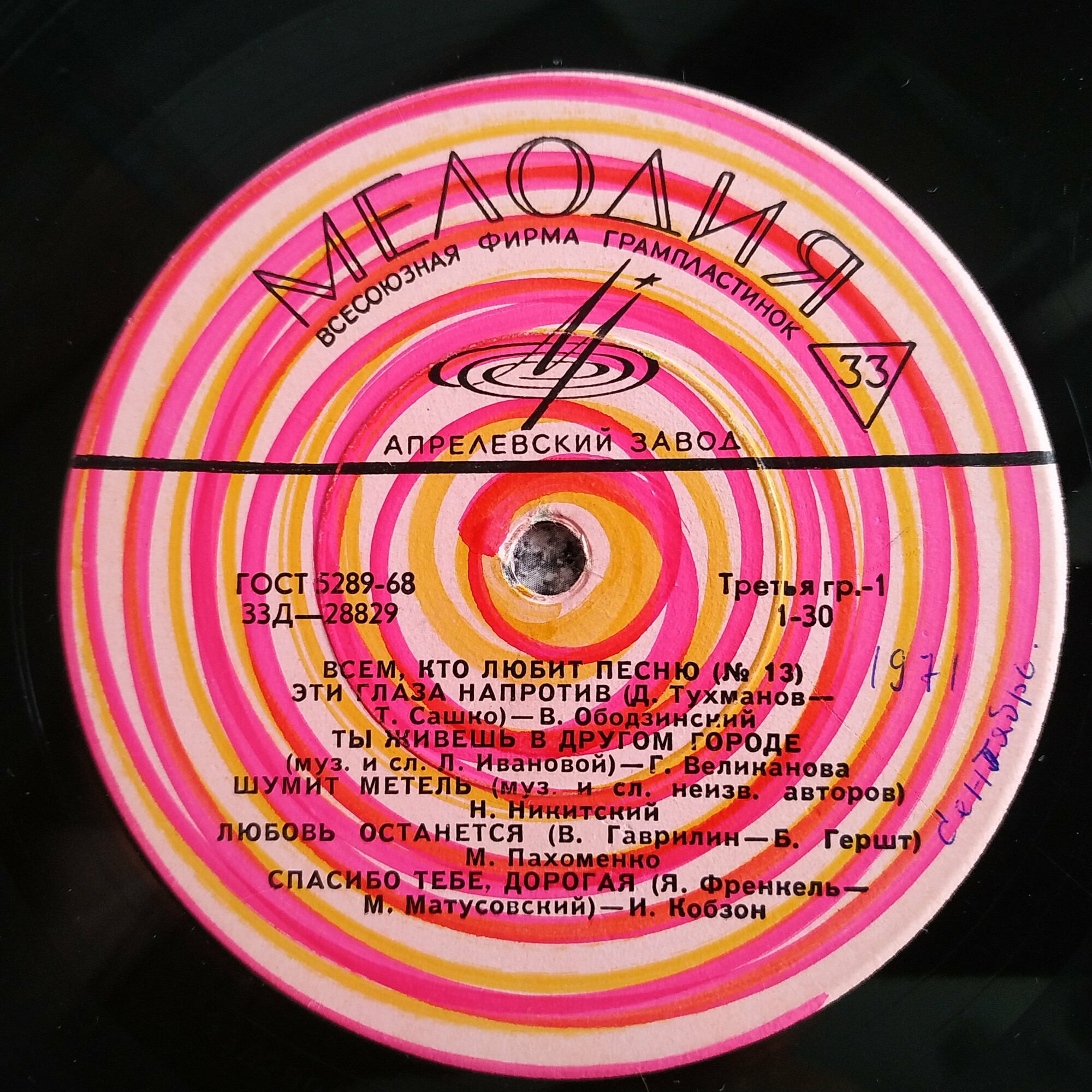 Всем, кто любит песню (№ 13)