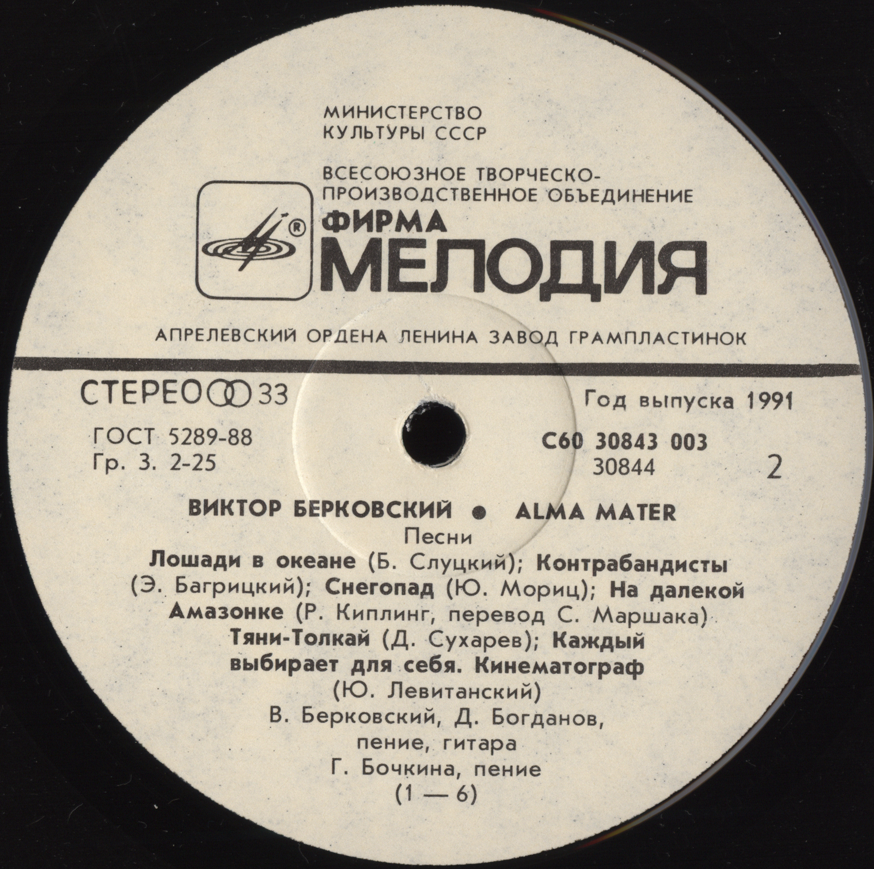 Виктор БЕРКОВСКИЙ. «Alma Mater»
