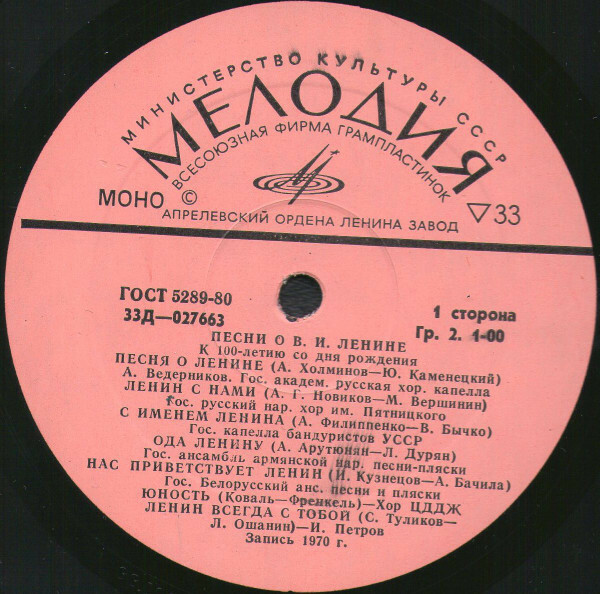 Песни о В. И. Ленине