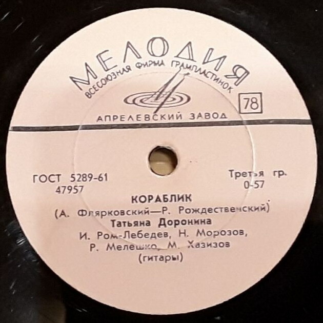 Татьяна Доронина – Кораблик / Песня из к/ф «Старшая сестра»