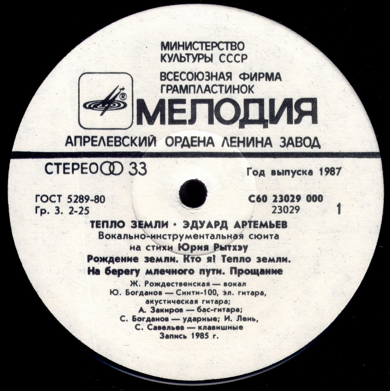 Эдуард Артемьев - Тепло Земли