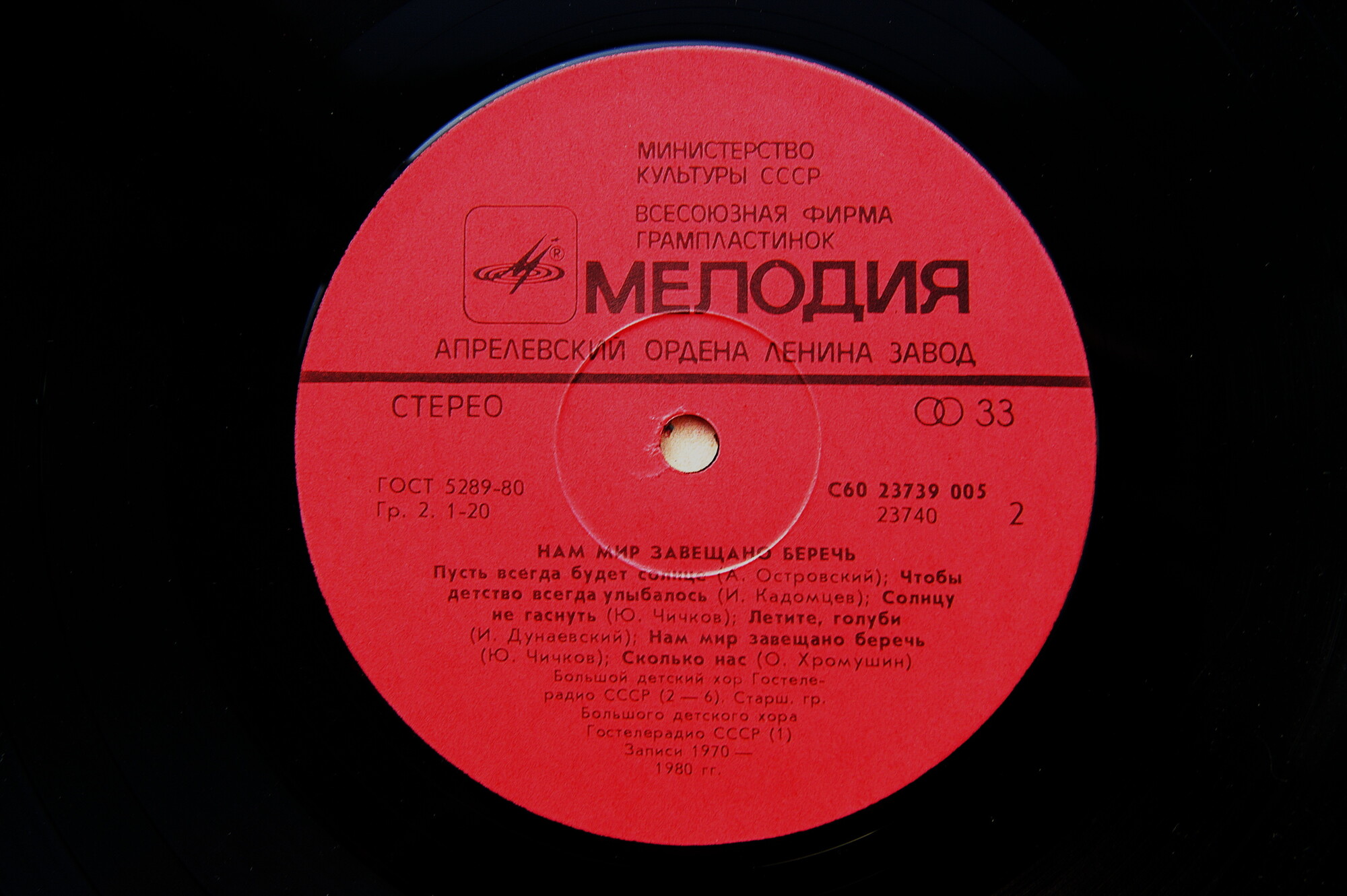 НАМ МИР ЗАВЕЩАНО БЕРЕЧЬ