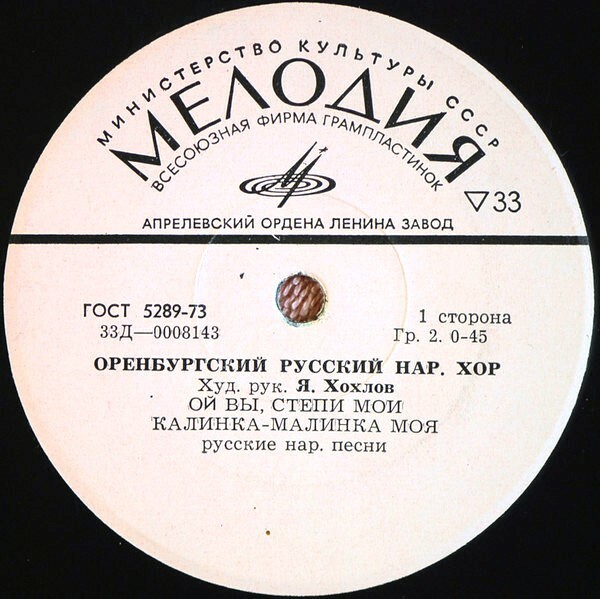 Оренбургский русский народный хор, худ. рук. Я. Хохлов