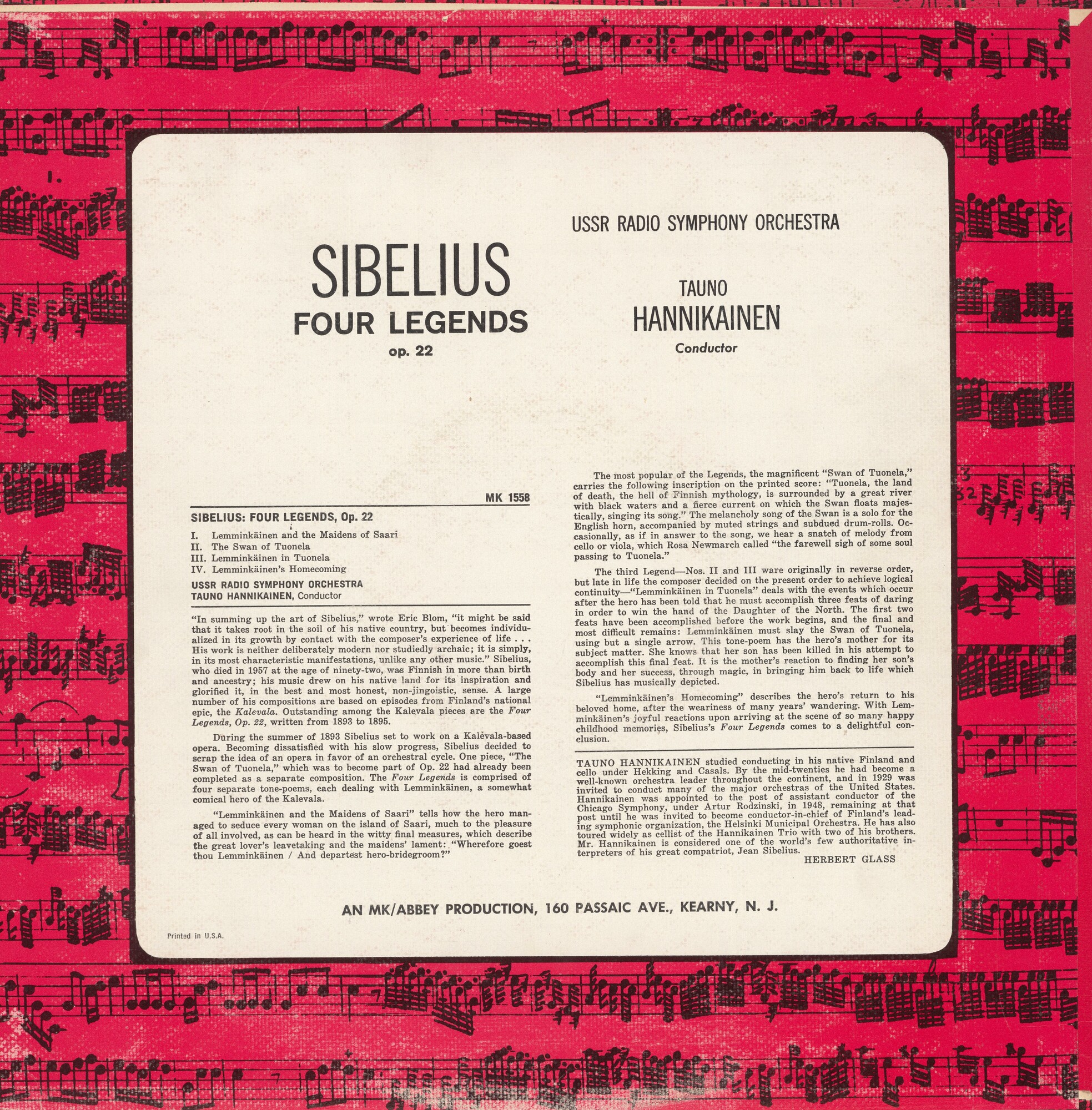 Ян Сибелиус: Четыре легенды для симфонического оркестра, соч. 22