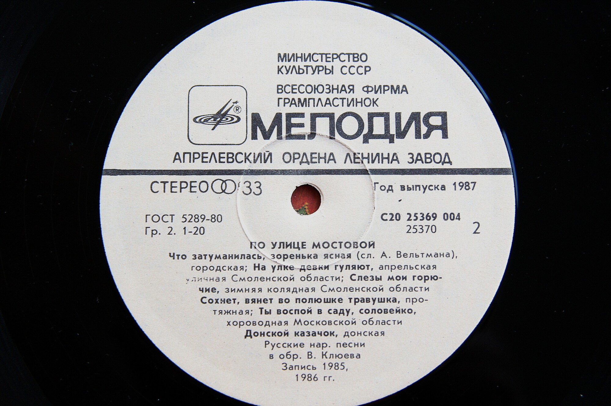 ПО УЛИЦЕ МОСТОВОЙ. Русские народные песни в обработке В. Клюева