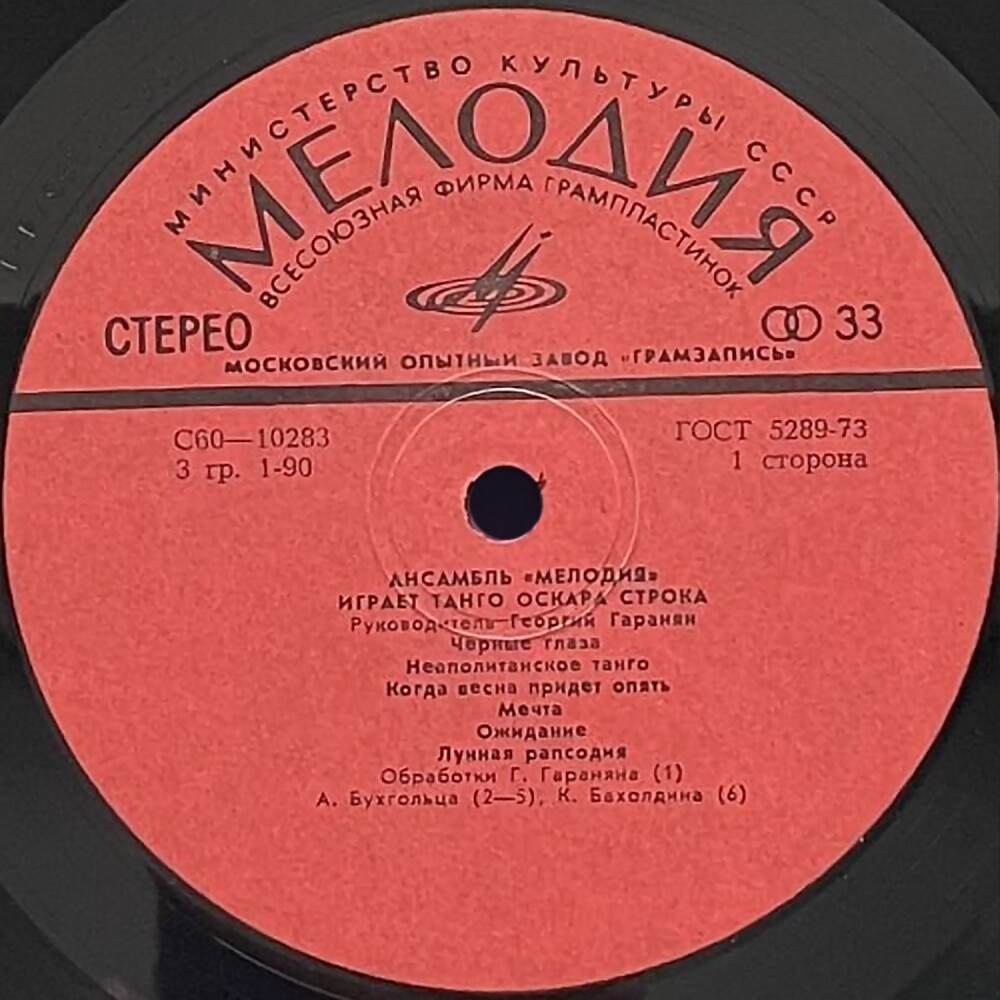 Ансамбль «Мелодия» играет танго Оскара Строка